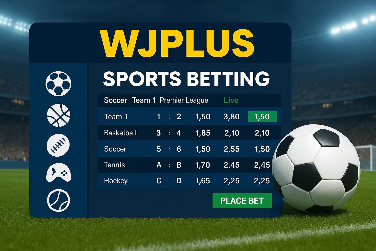Aposte em apostas esportivas no cassino online WJPLUS